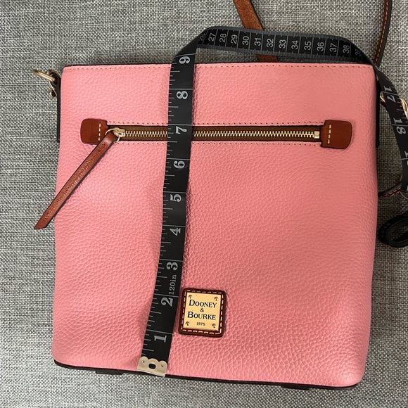 Dooney and Bourke pebble grain crossbody pale, pink - Barbie pink! - Picture 4 of 7
